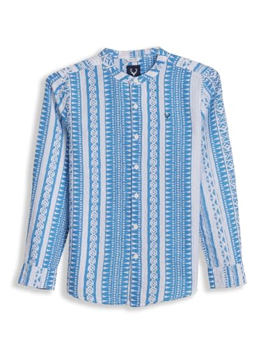 Boys Blue Print Casual Shirt