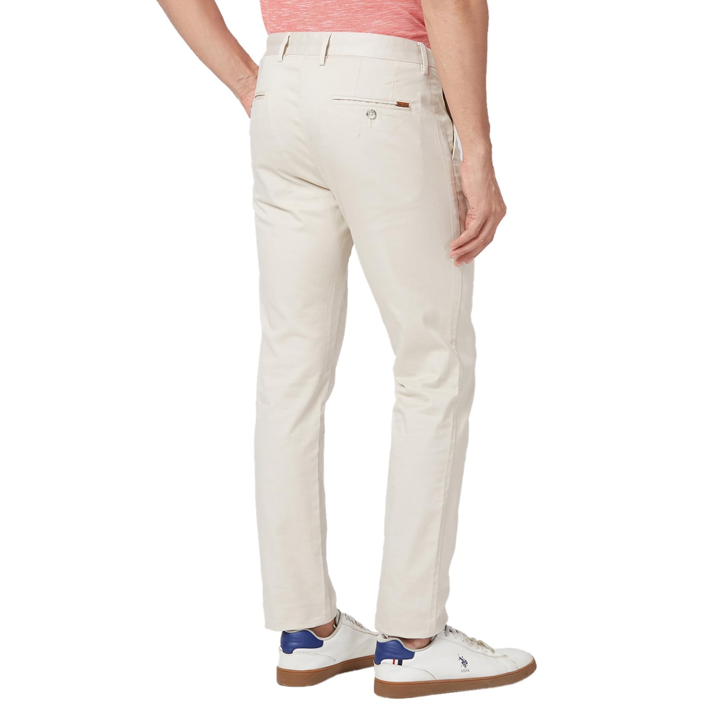 Park Avenue Men's Neo Fit Solid Pattern Cotton Blend Pleated Casual Trouser (Size: 36)-PCTA00477-F2