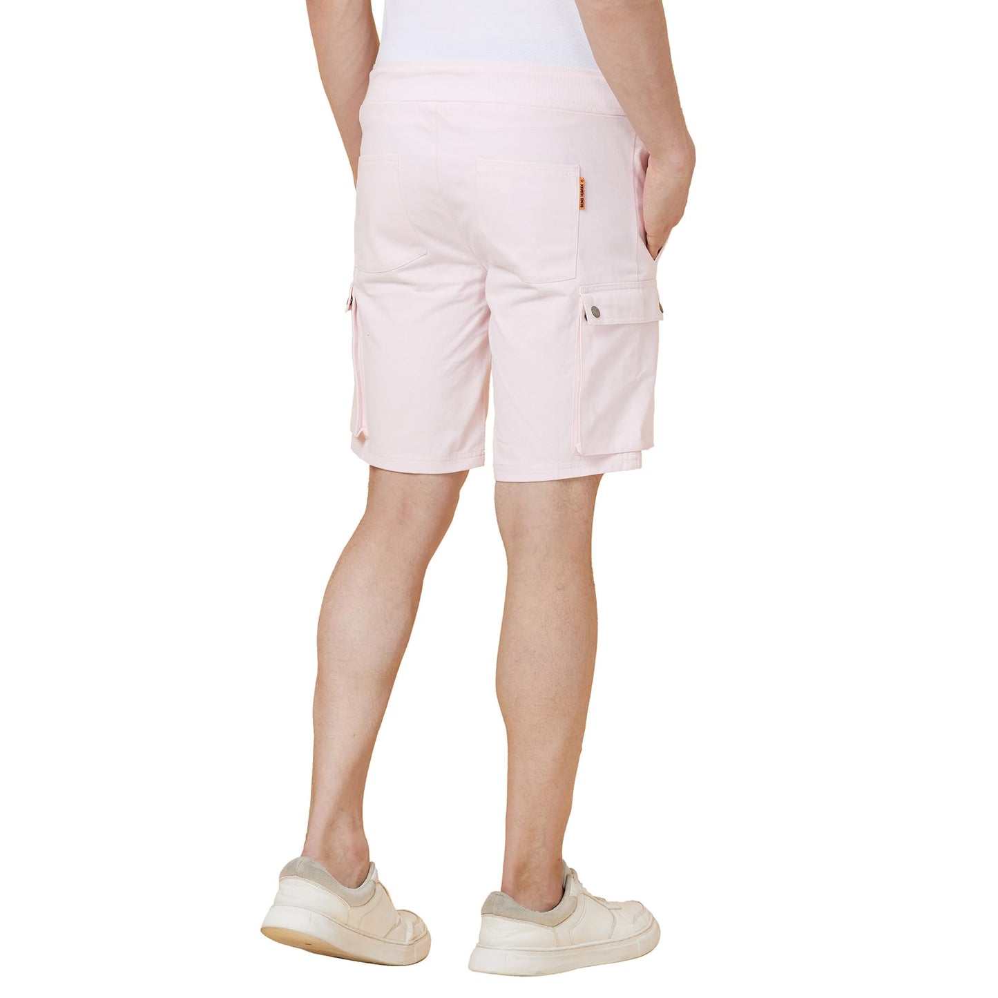 Being Human Garments Mens-Bottom Shorts Powder Pink (Size: 30)-BHKTS24003-POWDER Pink