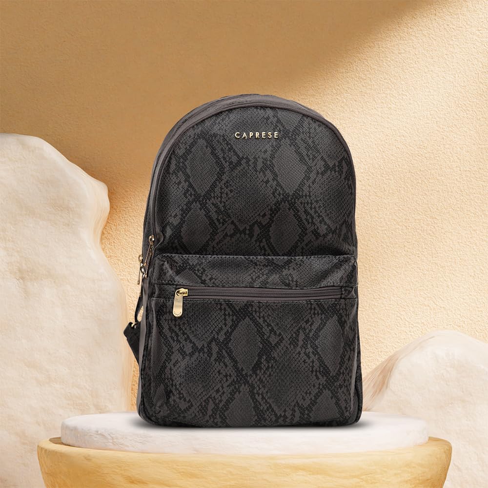 Caprese Cosmos Fashion Backpack for Women (Medium, Grey)