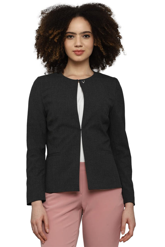 Allen Solly Women's Regular Blazer (AHBZWRGF195705_Grey_XS)