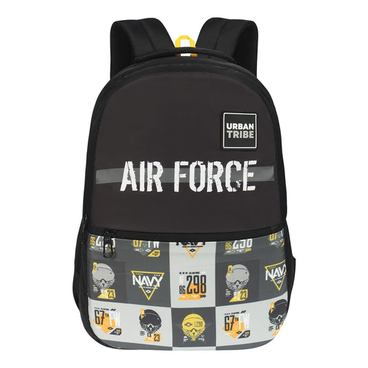 URBAN TRIBE Urban Air Force-02 25 Liters Black Smart Casual Office Travel Backpack for Men & Women, Boys & Girls