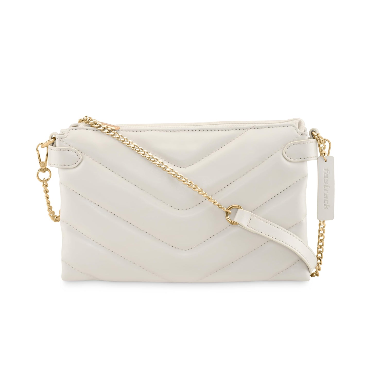 Fastrack Evening Party Sling Bag for Women, Girls and Ladies | Ladies Purse Handbag | Slings for Casual Carry Pearl White