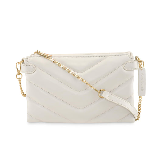 Fastrack Evening Party Sling Bag for Women, Girls and Ladies | Ladies Purse Handbag | Slings for Casual Carry Pearl White