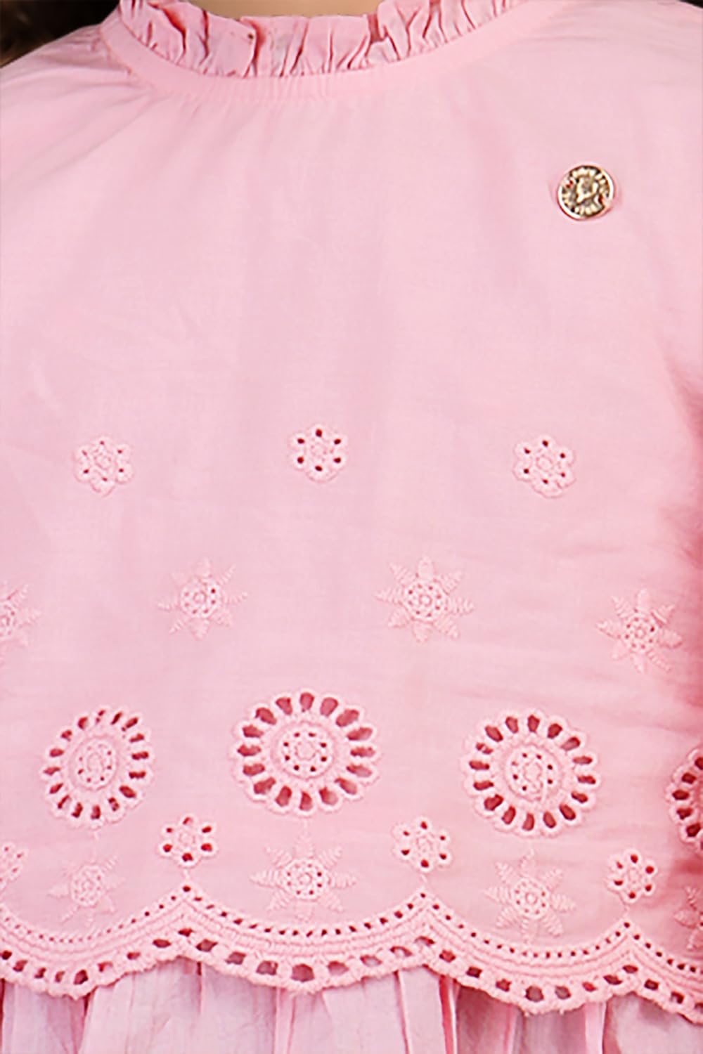 Allen Solly Girl's Regular Fit Blouse (AGTSPRGFH88763_Pink