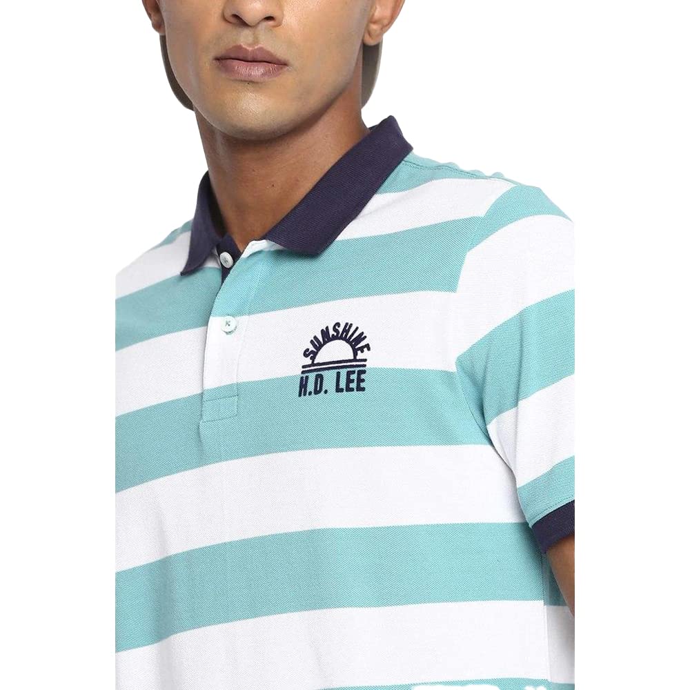 Lee Men's Regular T-Shirt (LMTS001153_Blue M)