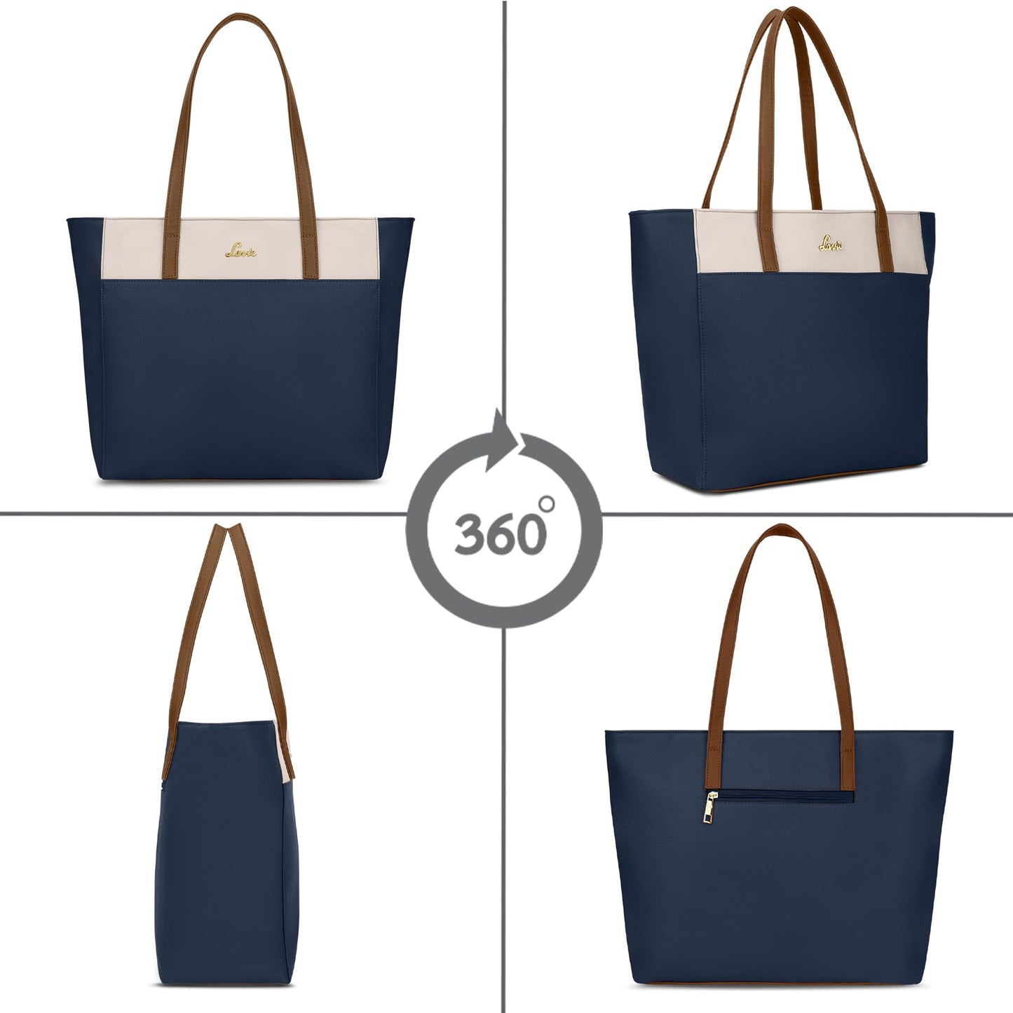 Lavie Women's Eliana Colourblock Tote Bag for Women | Tote Handbag for Work | Ladies purse | Stylish Shoulder Bag | Gift for Women