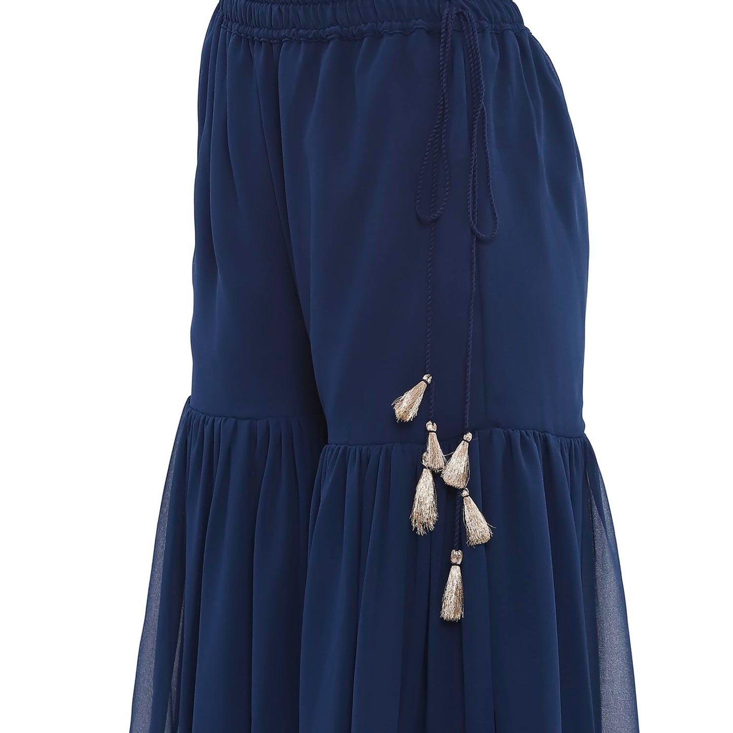 Biba Women's Polyester Kurta Set (SKDNAGMA10829SS25BLU_Blue