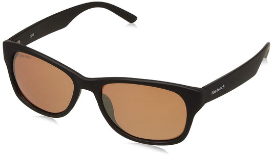 Fastrack Orange Square Polarised Sunglasses for Unisex