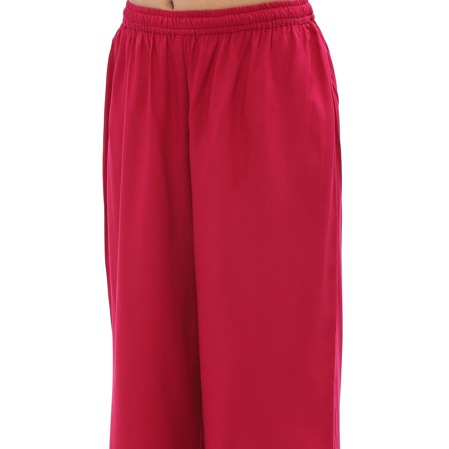 BIBA Women's Rayon Kurta Sets (SKDASRT10215AW24FUS_Fuchsia