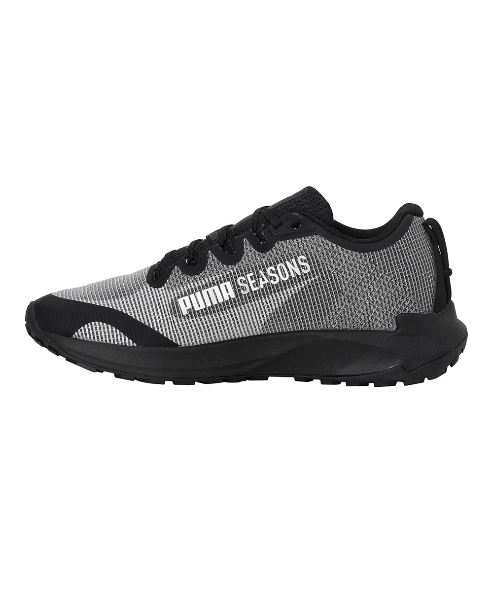 PUMA Men, Fast-Trac Nitro, Black-Metallic Silver, Running Shoe, 6.5UK, (37704401)