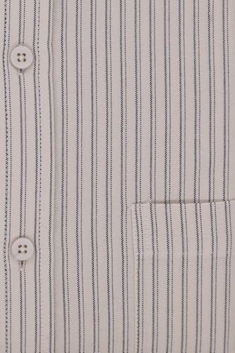 7-DAYS Premium Mens Shirts Branded, Semi Formal Shirts for Men Cotton, Regular Fit Shirt for Men Full Sleeve, Striped Shirt for Man Stylish, Gents Beige Slim Lining Casual Office Stripes, Size 42 XL