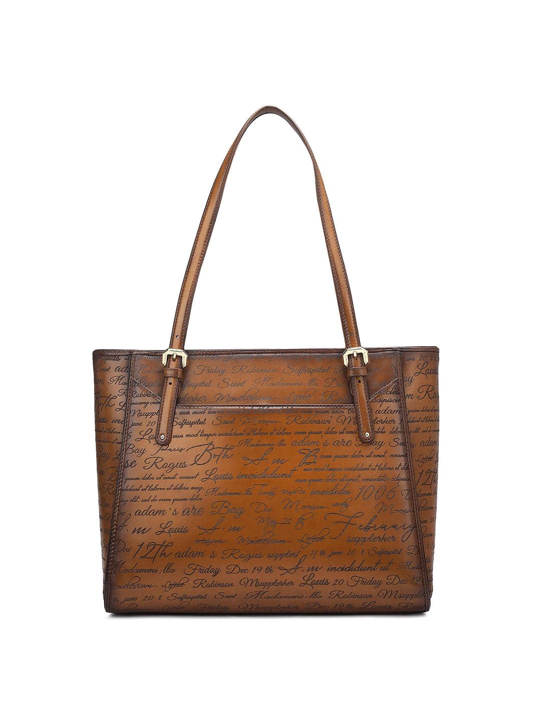 Da Milano Genuine Leather Brown Tote (00173D) (Medium)