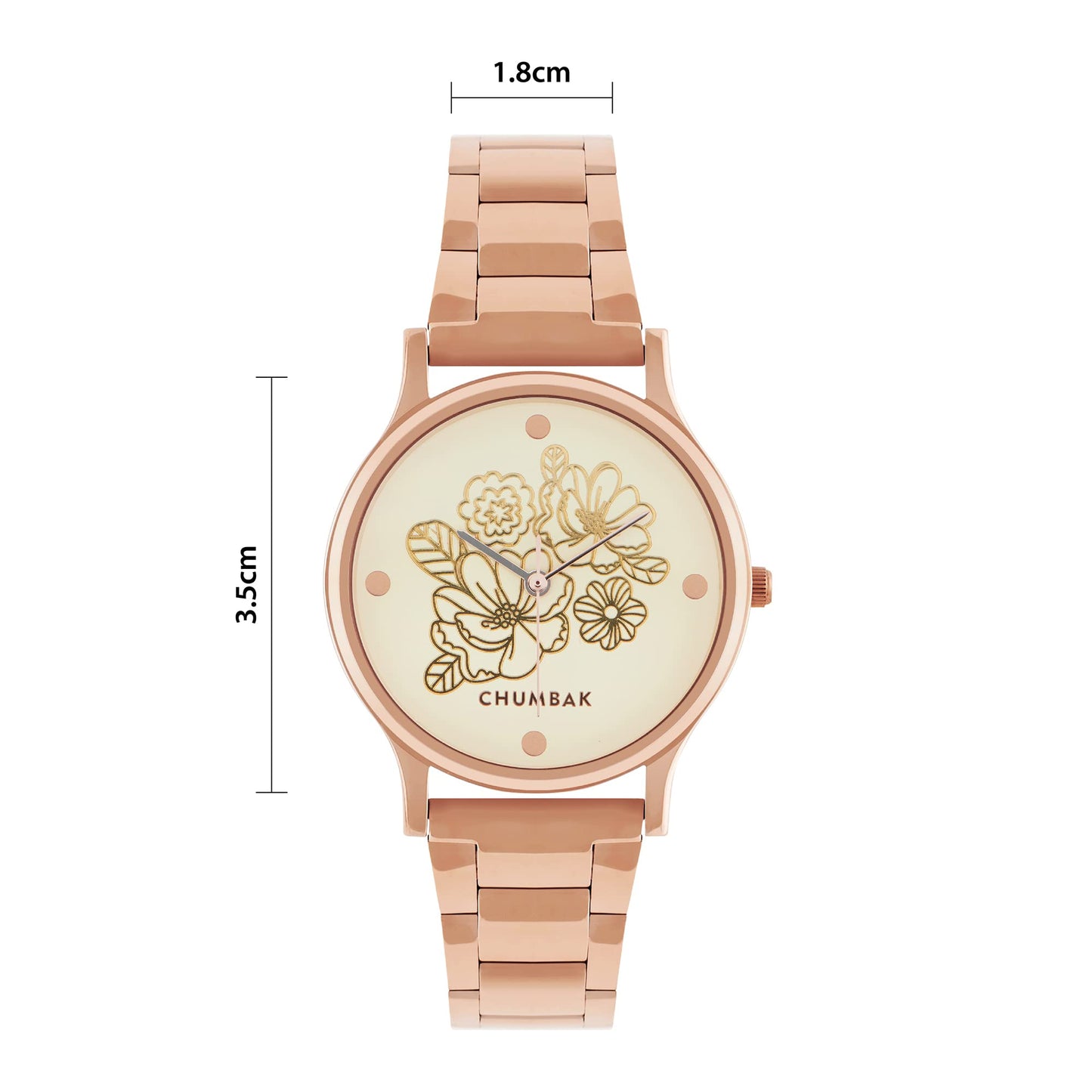 TEAL BY CHUMBAK Round Dial Analog Hand Watch for Women, Gifts for Women/Girls/Ladies, Stylish Fashion Watch for Casual/Work