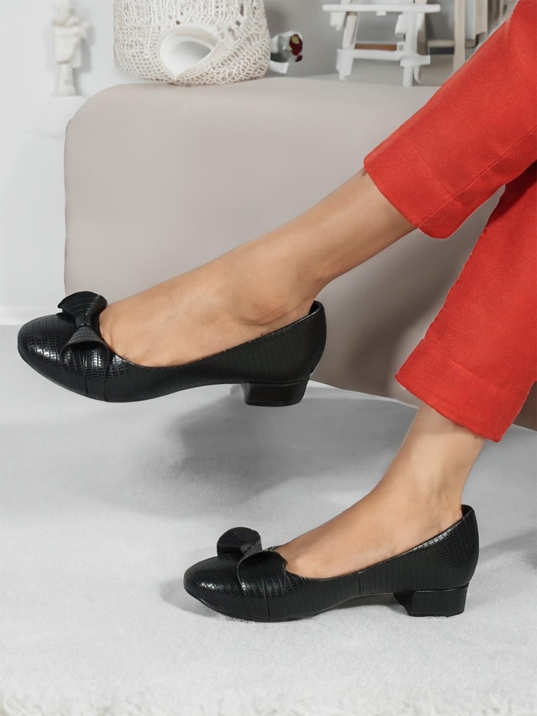 Carlton London Women's Slip On Pumps Colour-Black, Size-UK 6