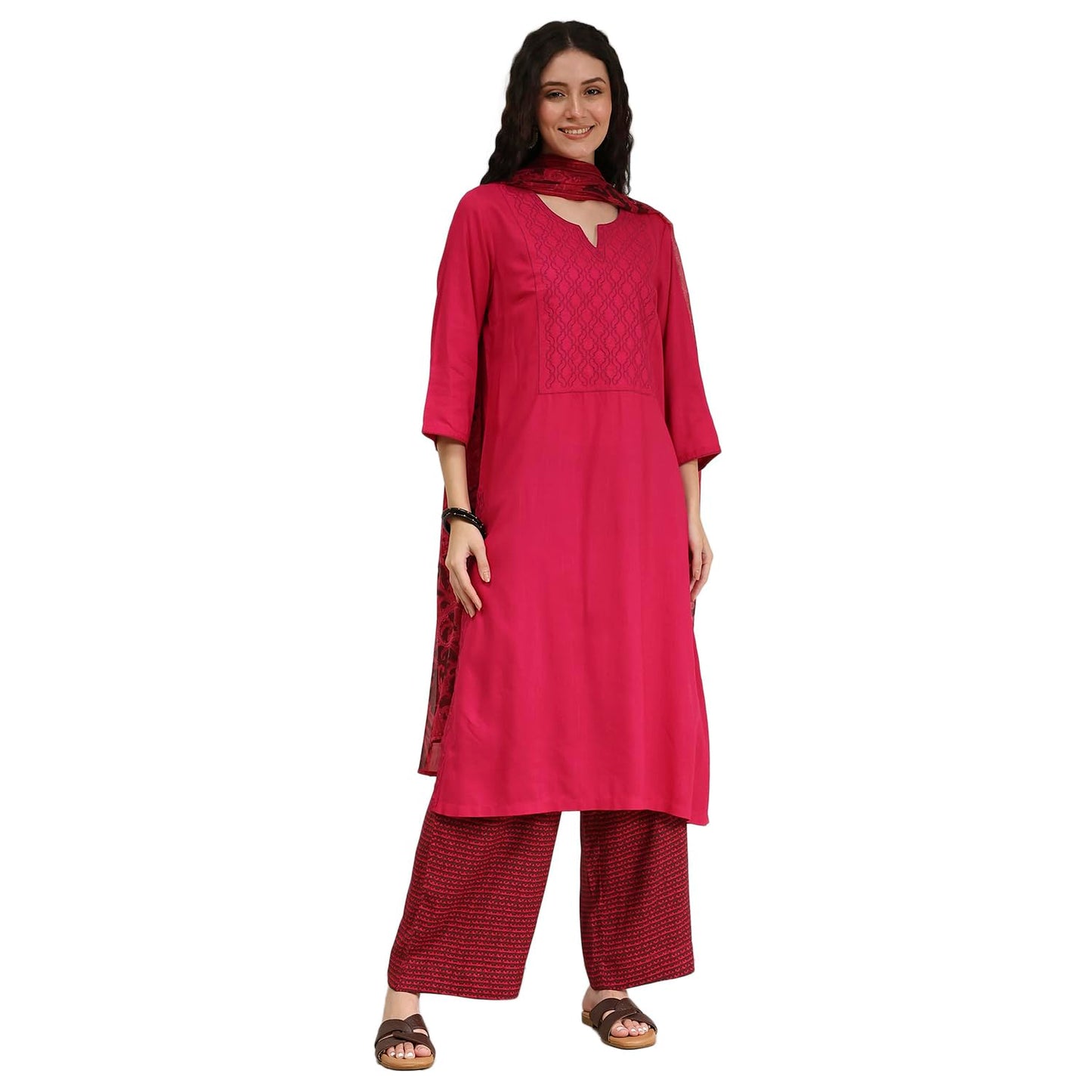 BIBA Women's Rayon Kurta Set