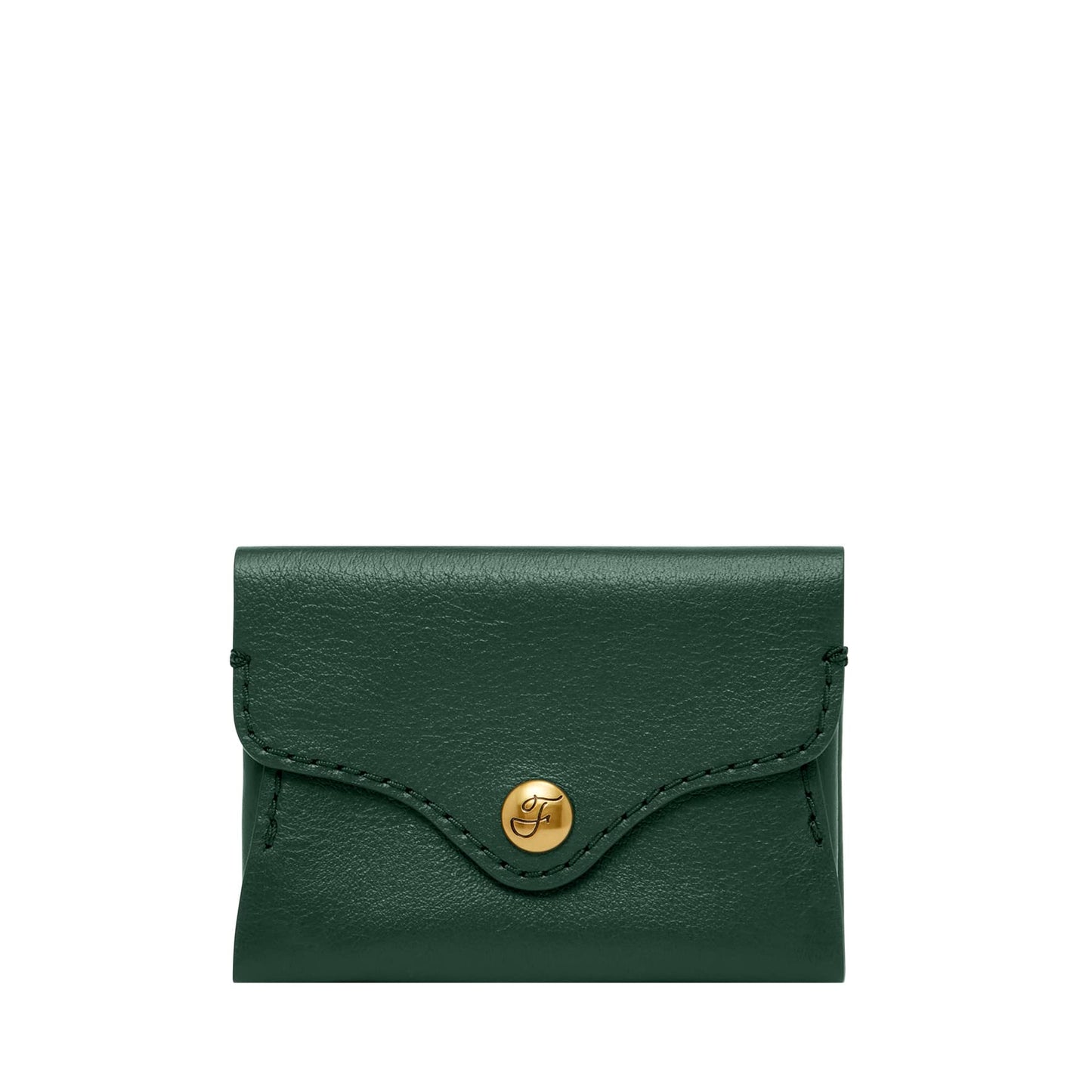 Fossil Women Leather Heritage Green Card Case Sl8230298