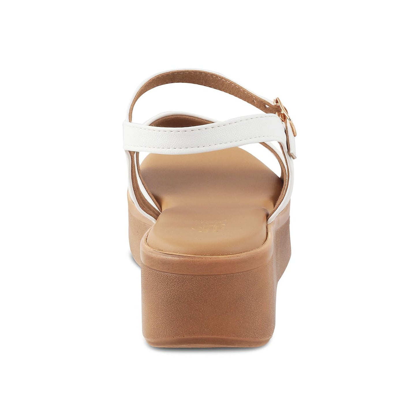 tresmode SINHERE Women's Wedges Sandals Platform Heels White, 6 UK / 39 EU - Open Toe Comfortable Soft Footwear