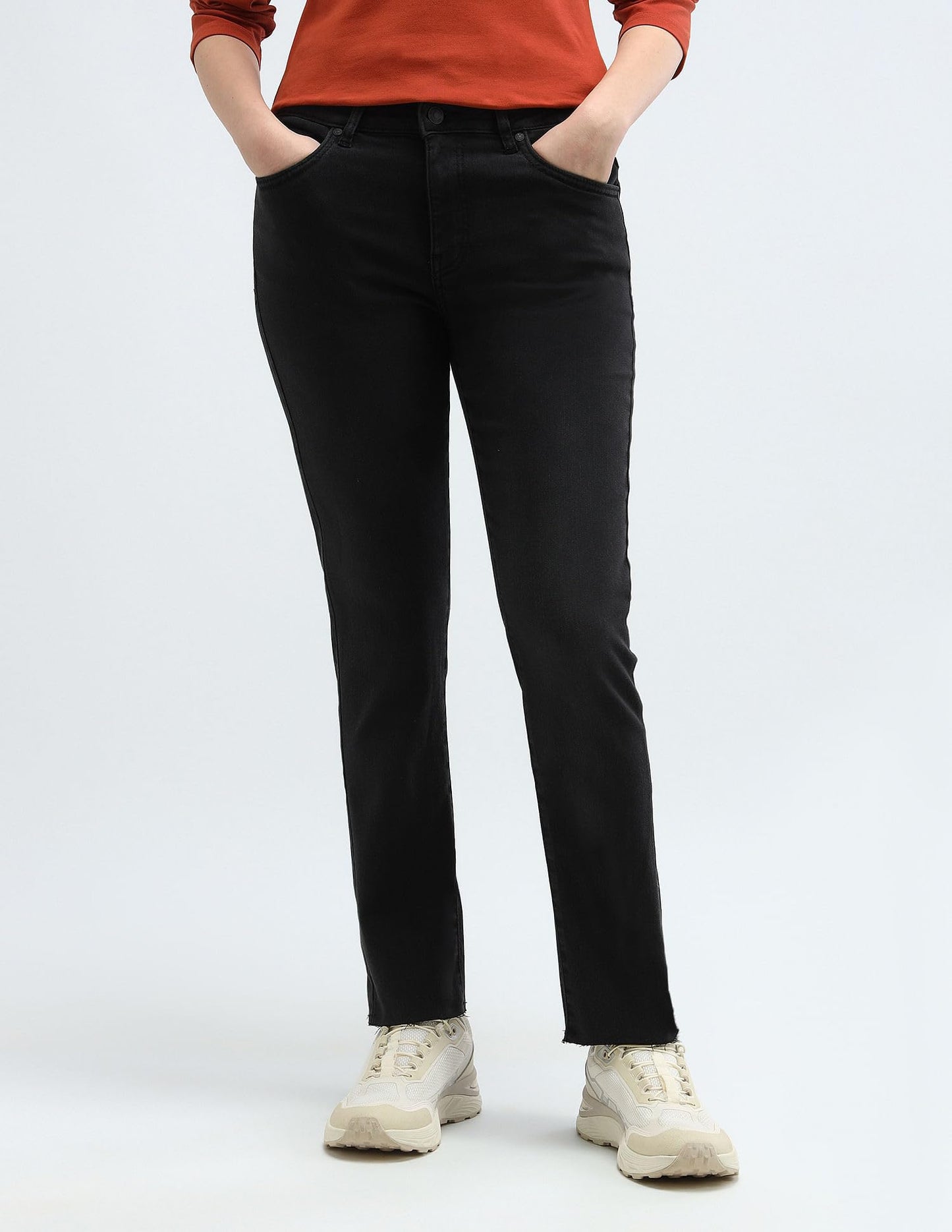 U.S. POLO ASSN. Slim Fit Mid Rise Jeans (UWAW24JEN280_Grey_28)