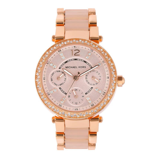 Michael Kors Analog Rose Gold Dial Women's Watch-MK6110 Stainless Steel, Rose Gold Strap