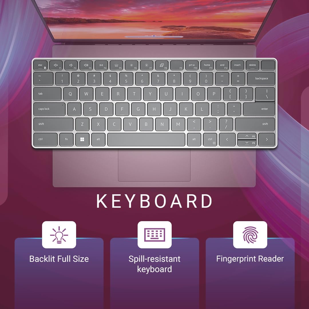 Dell New Inspiron 13 Laptop with AI Enabled Intel Core Ultra 7 155H Processor, 16GB LPDDR5X, 1TB SSD, 13.3" (33.78cm) QHD+ 300nits, Backlit KB + FPR, Win 11+MSO'24, 15 Month McAfee, Silver, 1.24kg