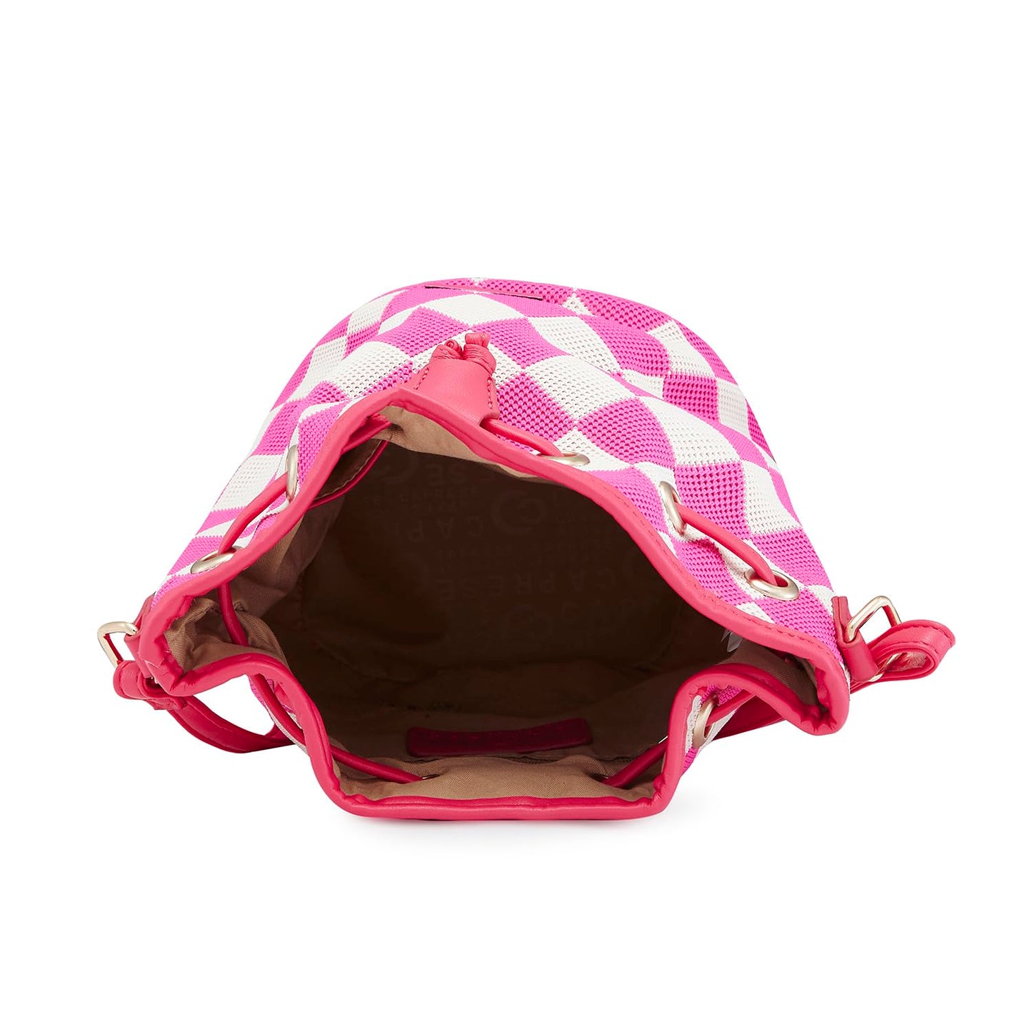 Caprese Checker Sling Bag for Women (Medium, Fuchsia)