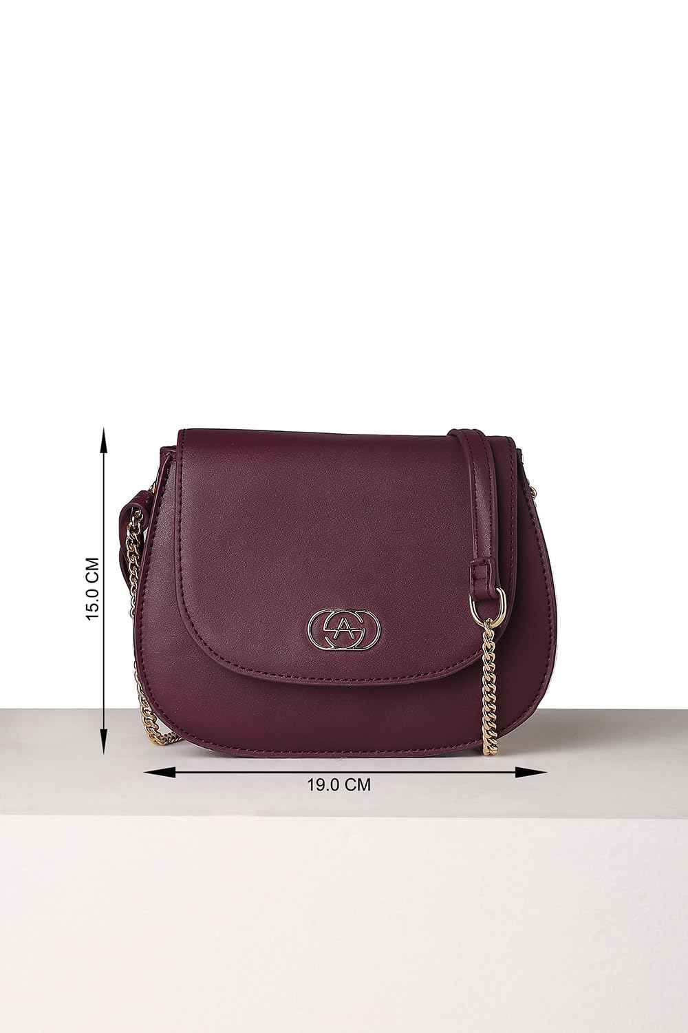 Allen Solly Women's Solid Sling Bag,Burgundy