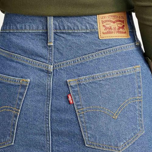 Levi's Women's Mid Rise Straight Denim Skirt