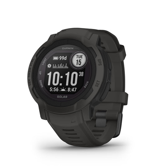 Garmin Instinct 2 Solar, Rugged GPS Smartwatch, Built-in Sports Apps and Health Monitoring, Solar Charging and Ultratough Design Features, Graphite
