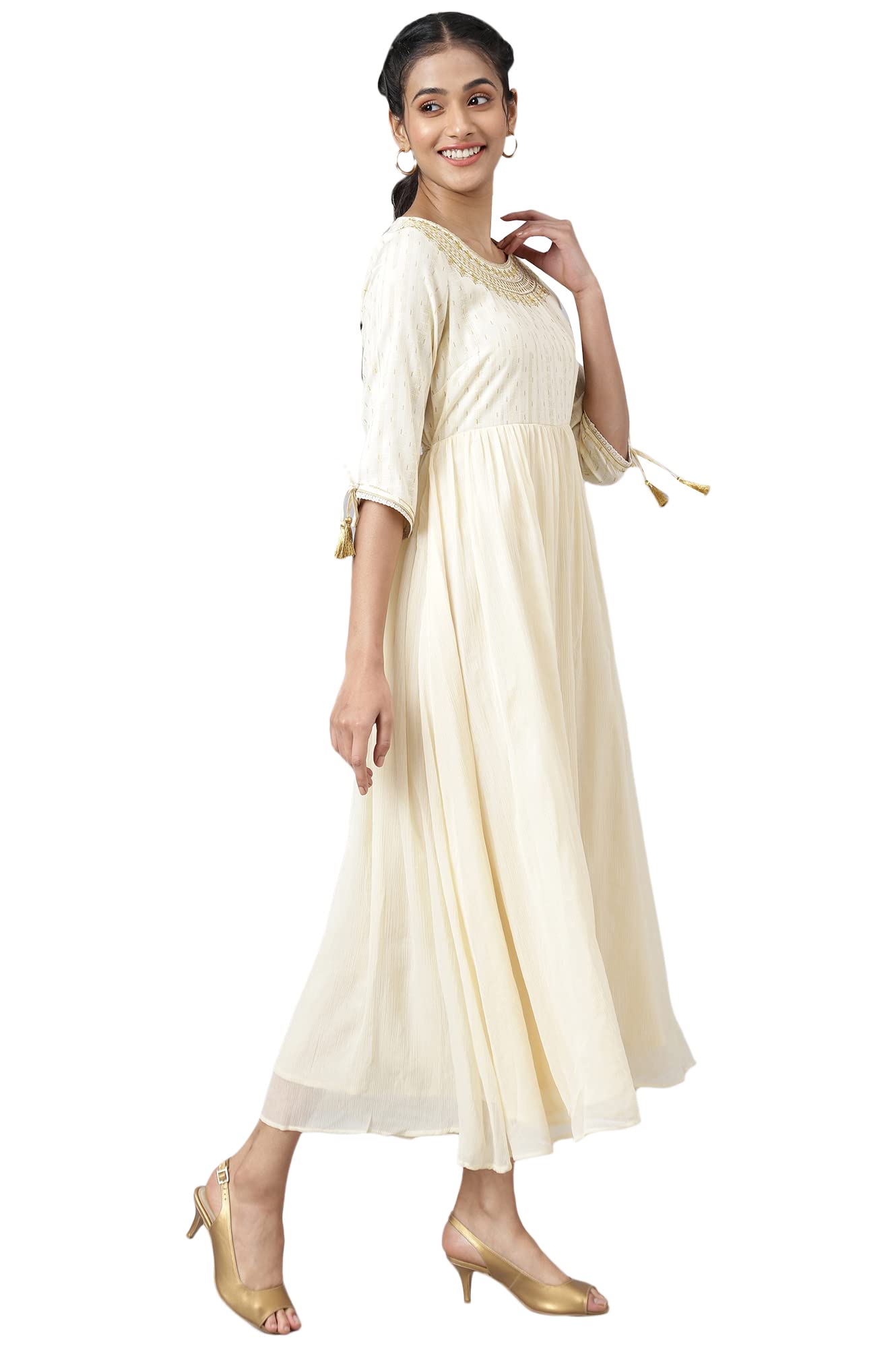 Aurelia Women Anise Flower Viscose Blend Geometric Printed A-Line Dress_22AUA12673-504983_XL