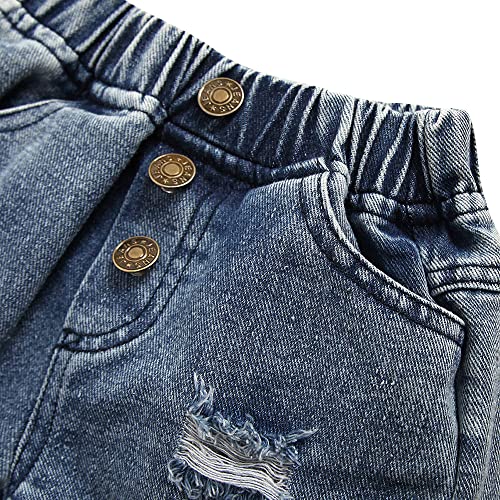 Hopscotch Cotton Girls Solid Slim Fit T-Shirtjeans Set In Black Color For Ages 12-18 Months