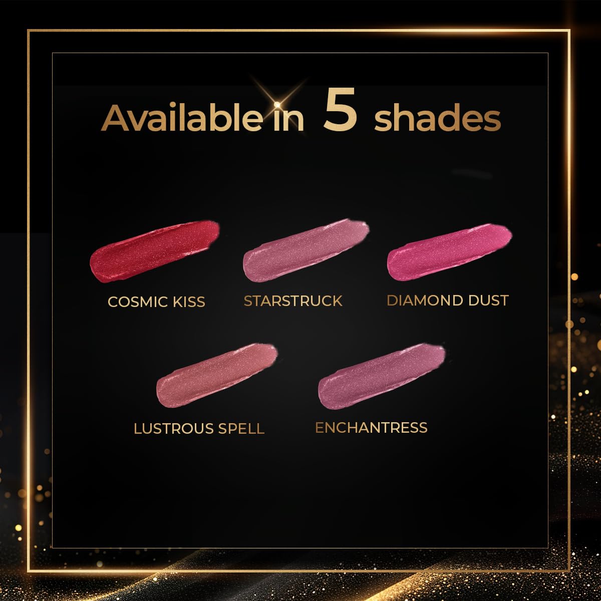 MyGlamm Manish Malhotra Starlight Glitter Lipstick - Enchantress (Plum Shade) | Non Drying, Creamy Pigmented Bullet Lipstick With Vitamin E (4.2g)