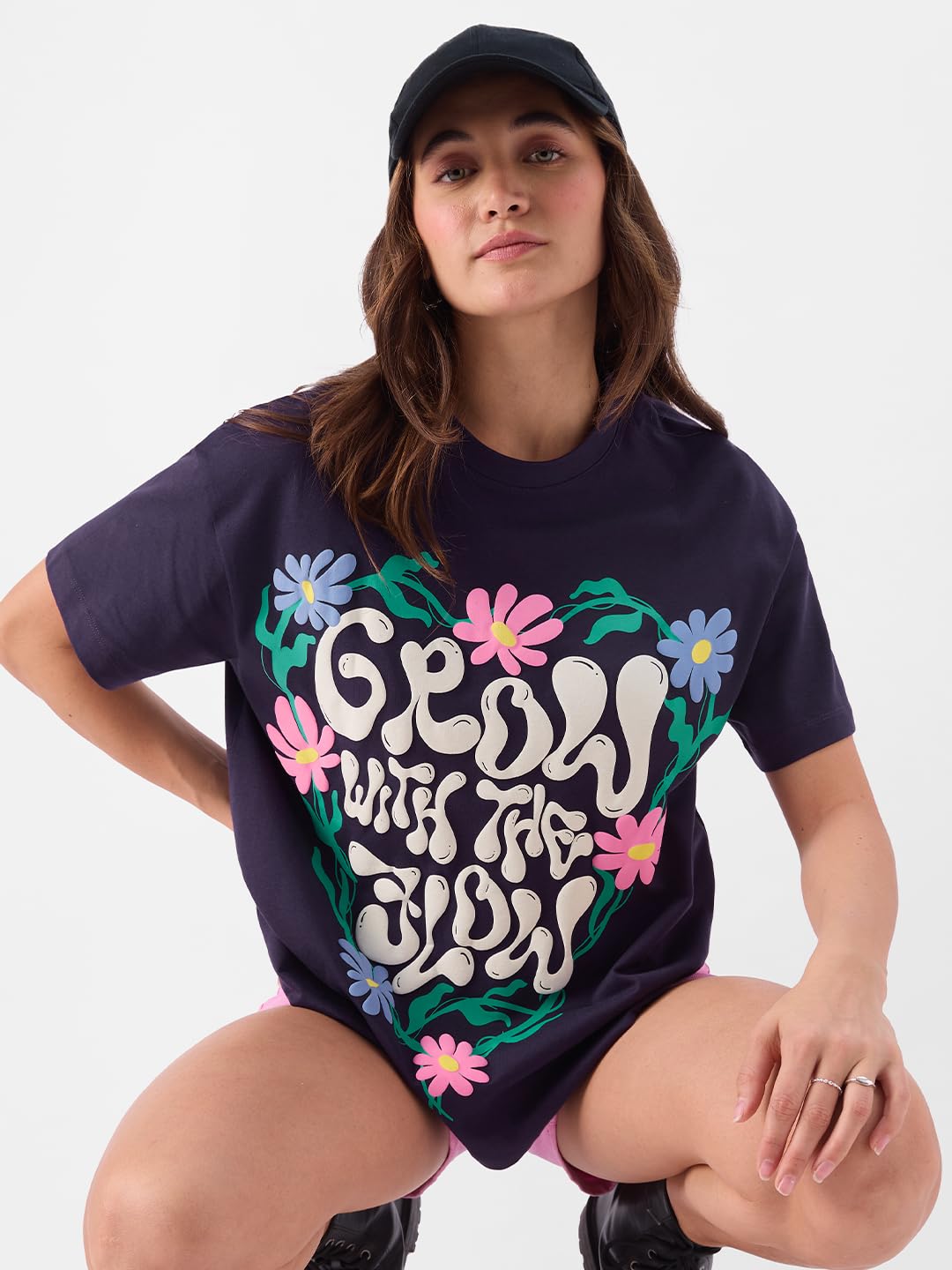 The Souled Store Grow with The Flow Women Oversized T-Shirts