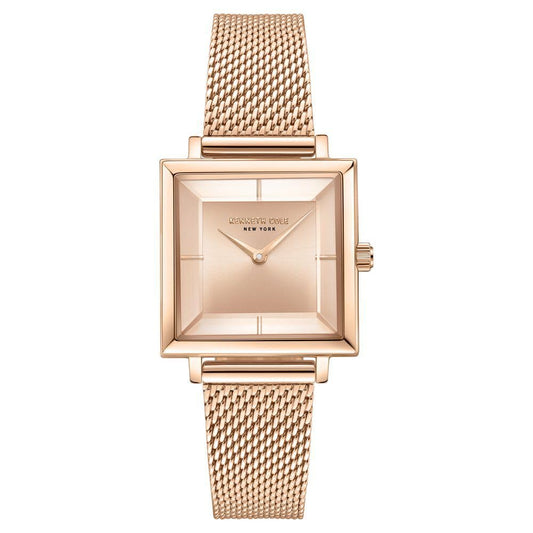 Kenneth Cole Quartz Analog Rose Gold dial Metal Strap Watch for Women-KCWLG0026503LD