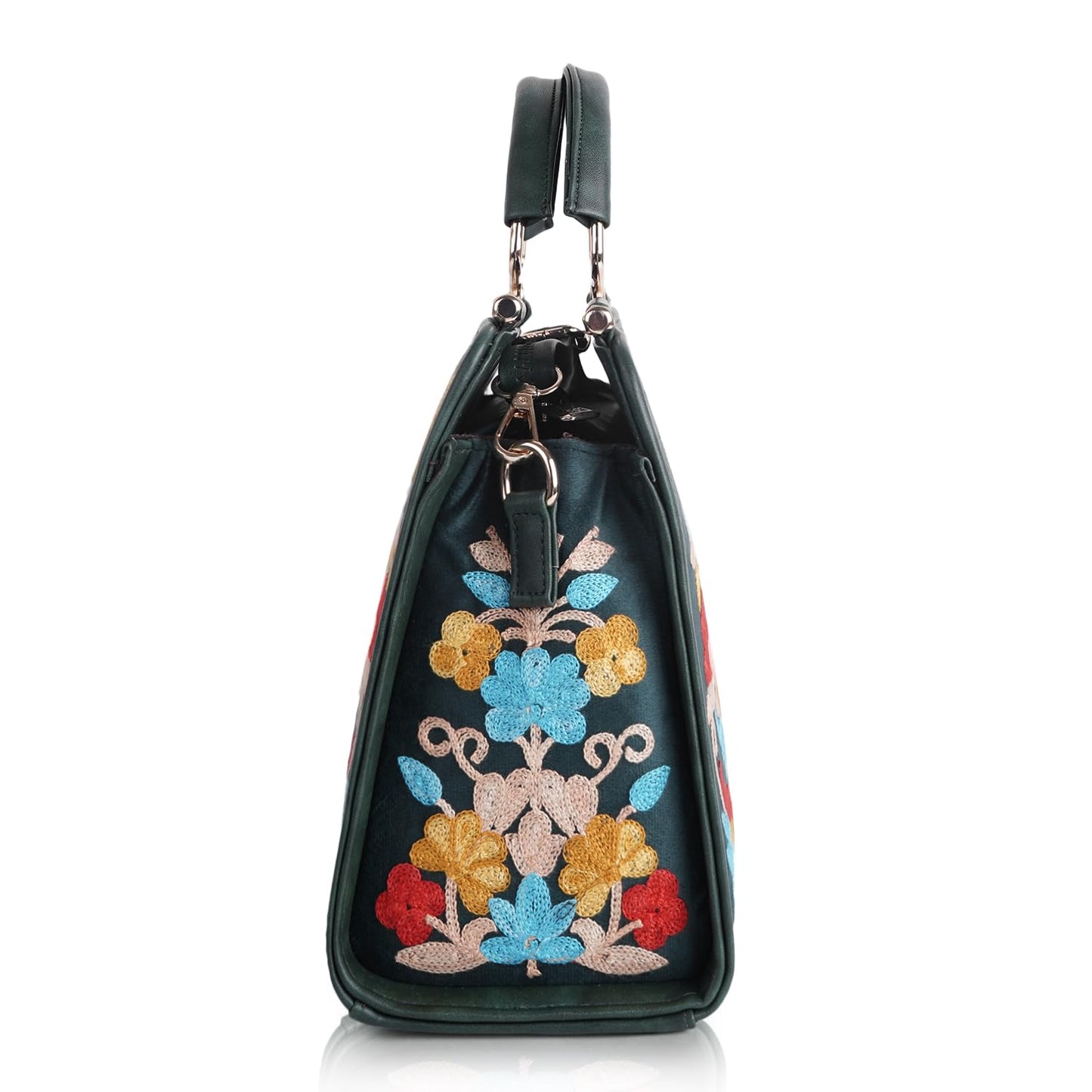 EVEDA Synthetic Leather Stylish Trendy Design Shoulder Crossbody Hobo Women Handbag, Green