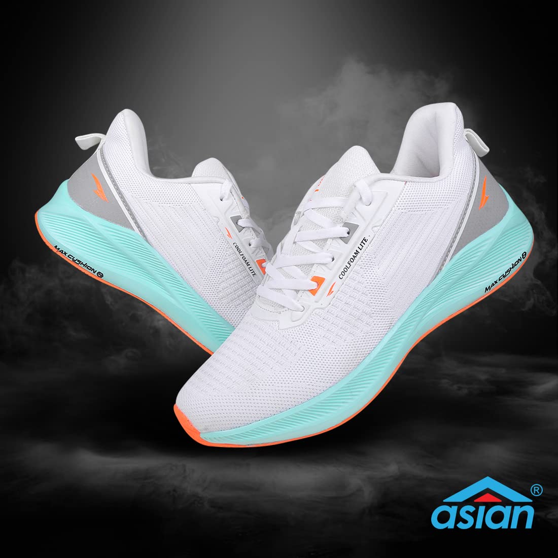 ASIAN INNOVA-04 White Max Cushion Technology Men's Casual Sneaker Shoes,UK 9