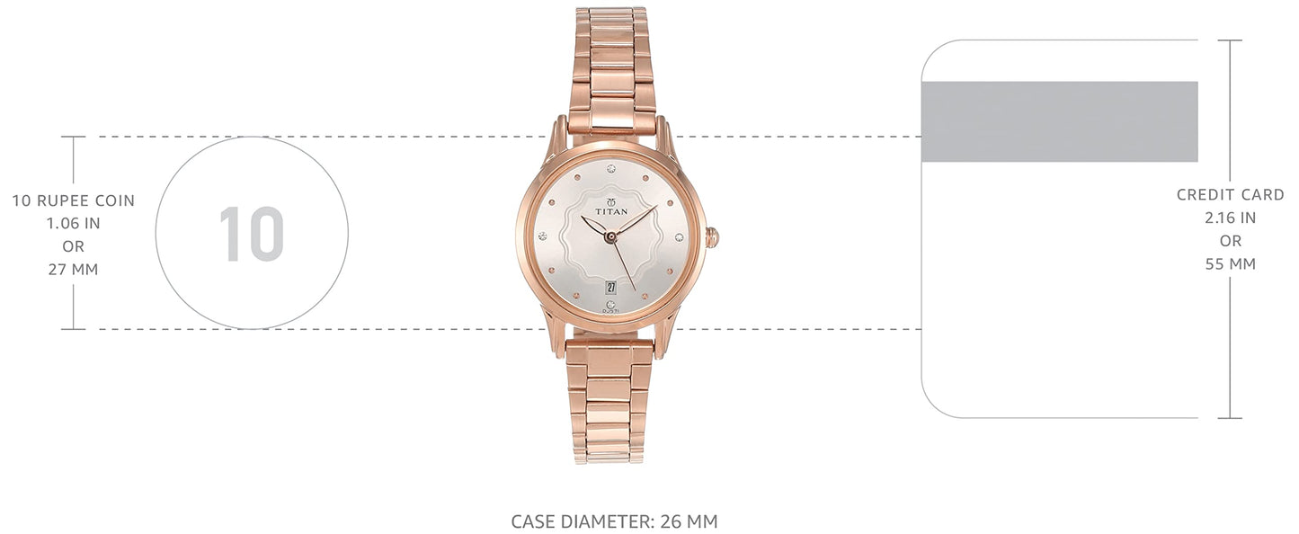 Titan Karishma Analog Silver Dial Women's Watch NM2628WM01/NN2628WM01/NP2628WM01