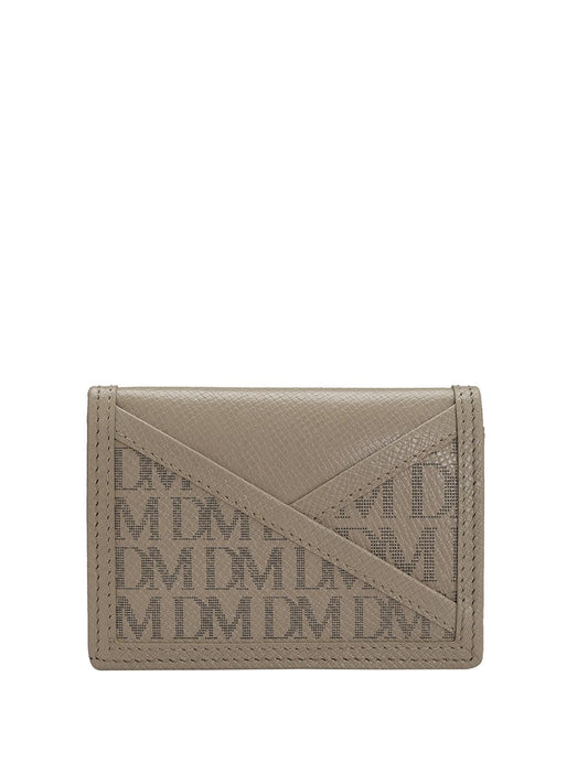 Da Milano Genuine Leather White Card Case with Multicard Slot (10221)