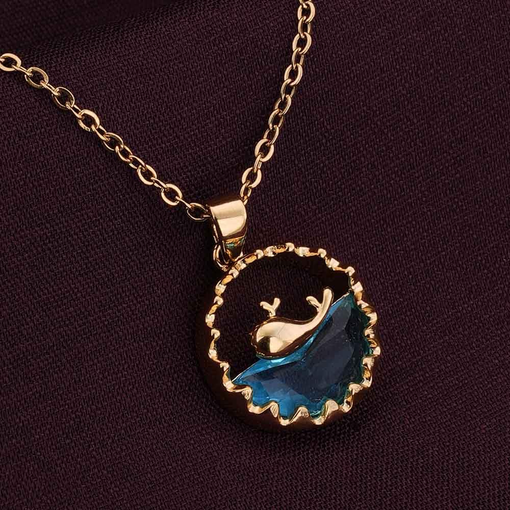 PALMONAS Gold Whale Pendent Necklace for Womens - Waterproof & Anti-Tarnish