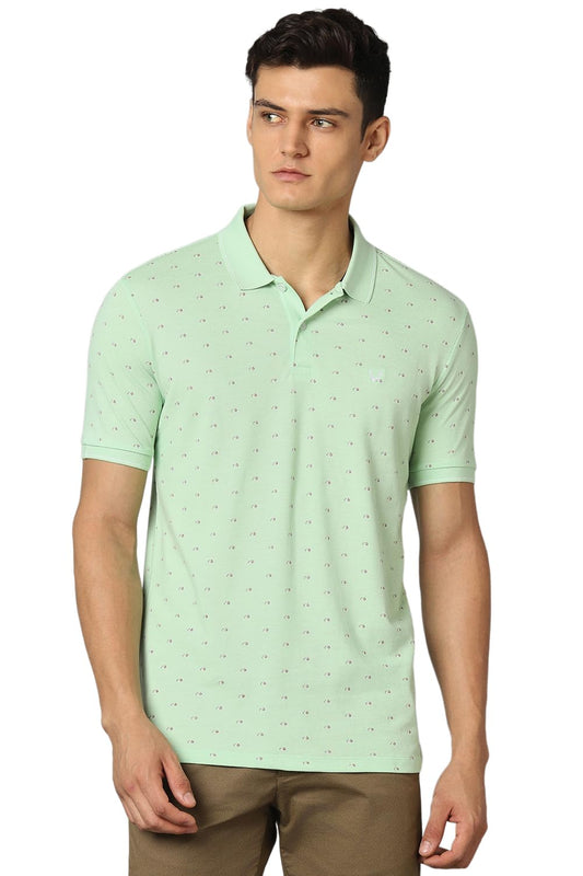 Allen Solly Men's Regular Fit T-Shirt (ASKPQRGFD80079_Green