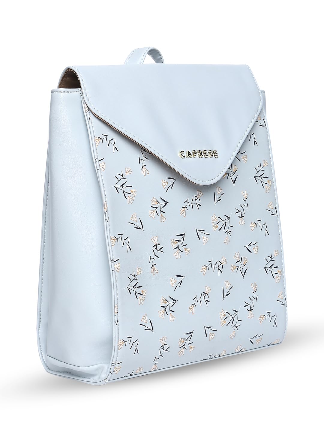 Caprese Merida Backpack Large Sky Blue Printed Women's Bag