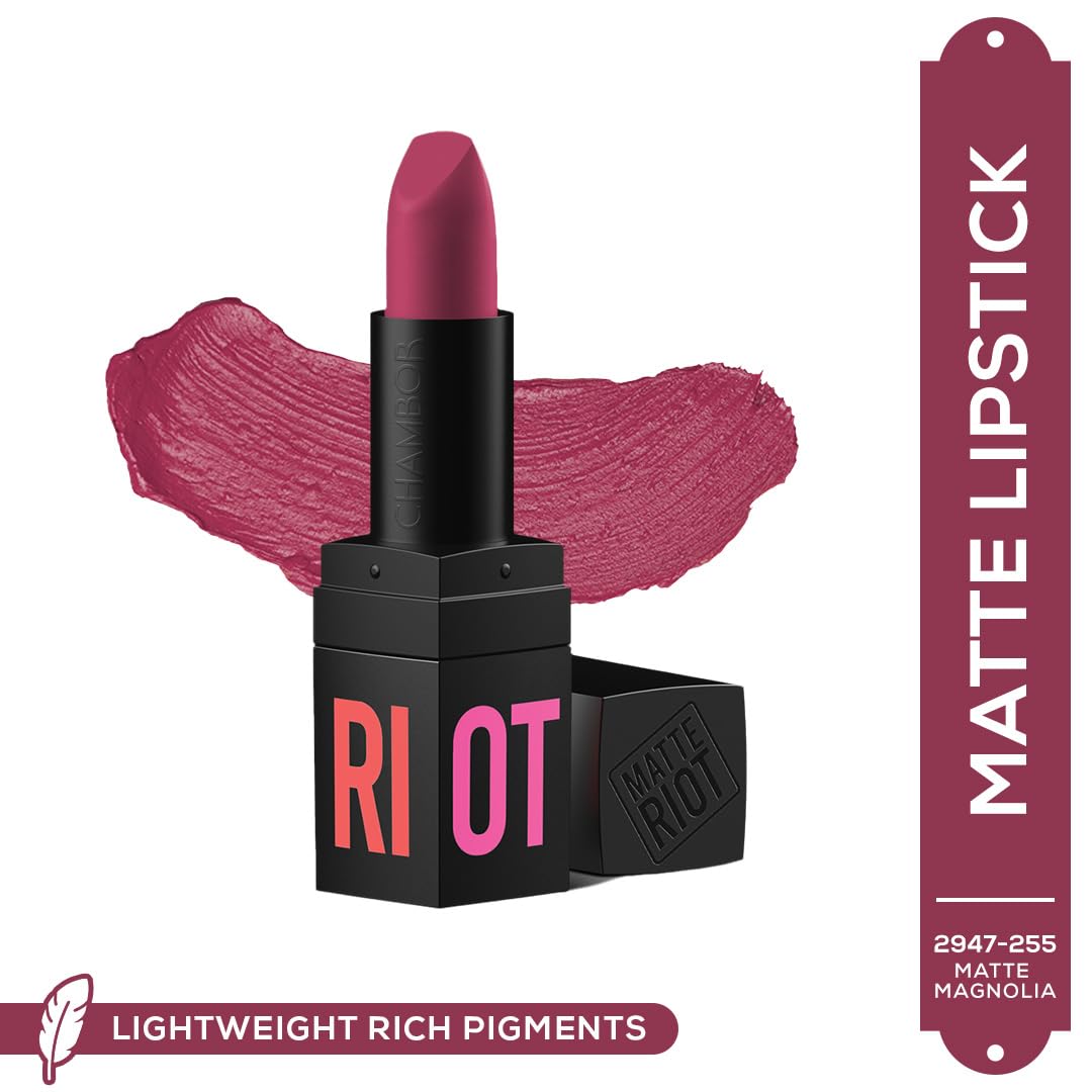 Chambor Matte Lipstick, Matte Finish, 4.5 g - Matte Magnolia