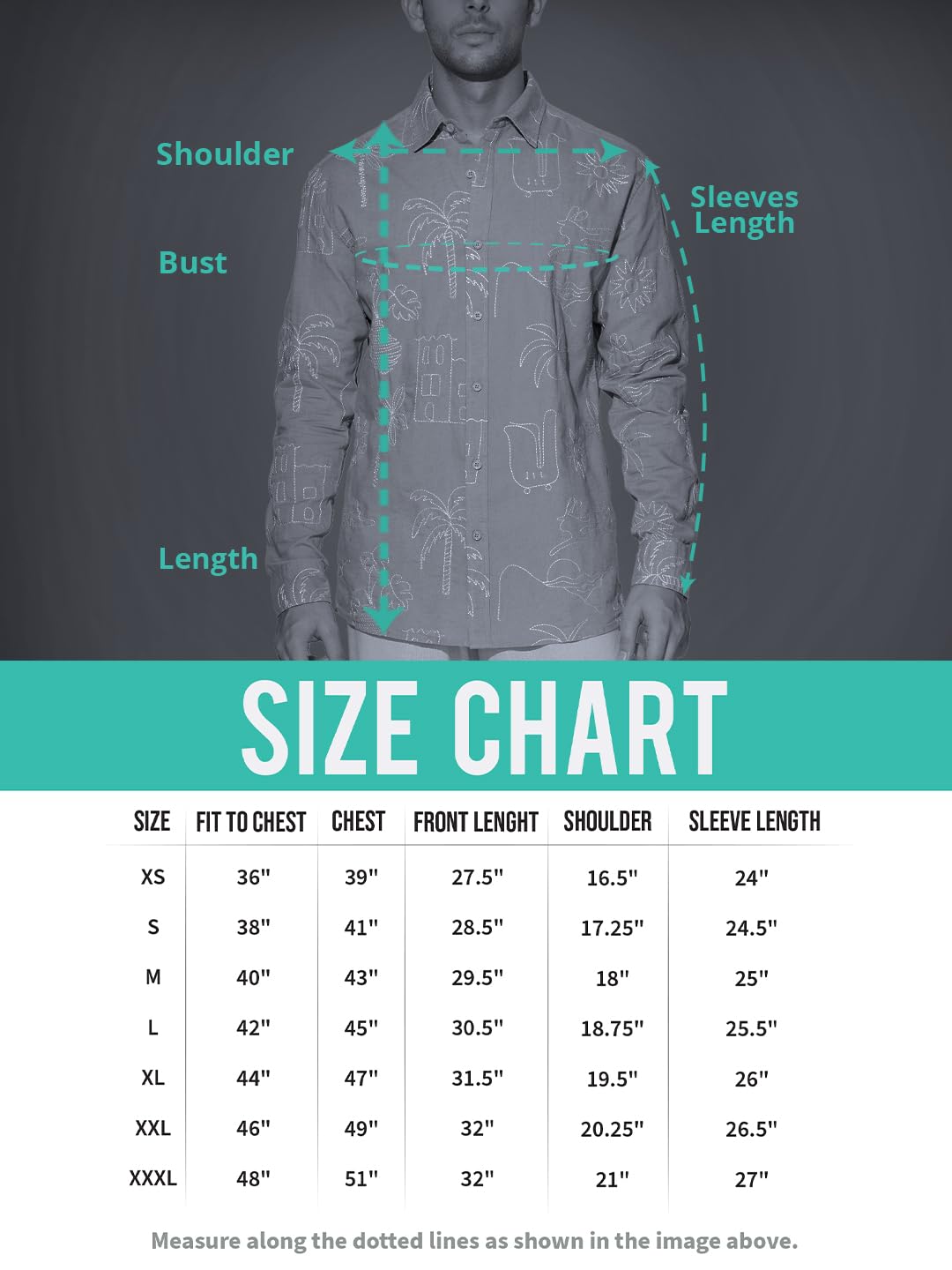 The Souled Store Summer Vibe Men and Boys Long Sleeves Collared Neck Button Front Green Embroidered Regular Fit Cotton Linen Shirts