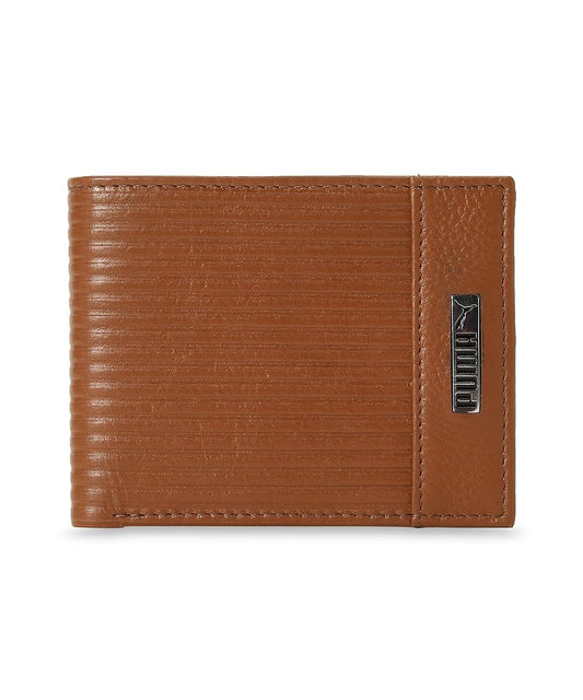 Puma Unisex-Adult Leather Embossed Wallet, Tan (9105602)