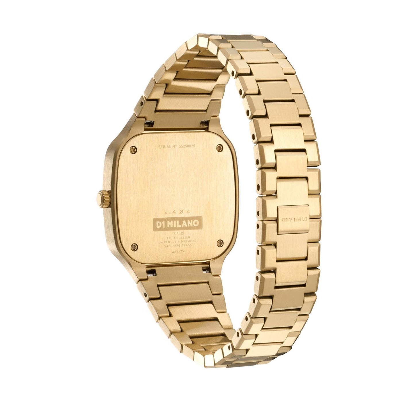 D1 Milano Square Quartz Gold Dial Analog Watch for - Women SQBL03