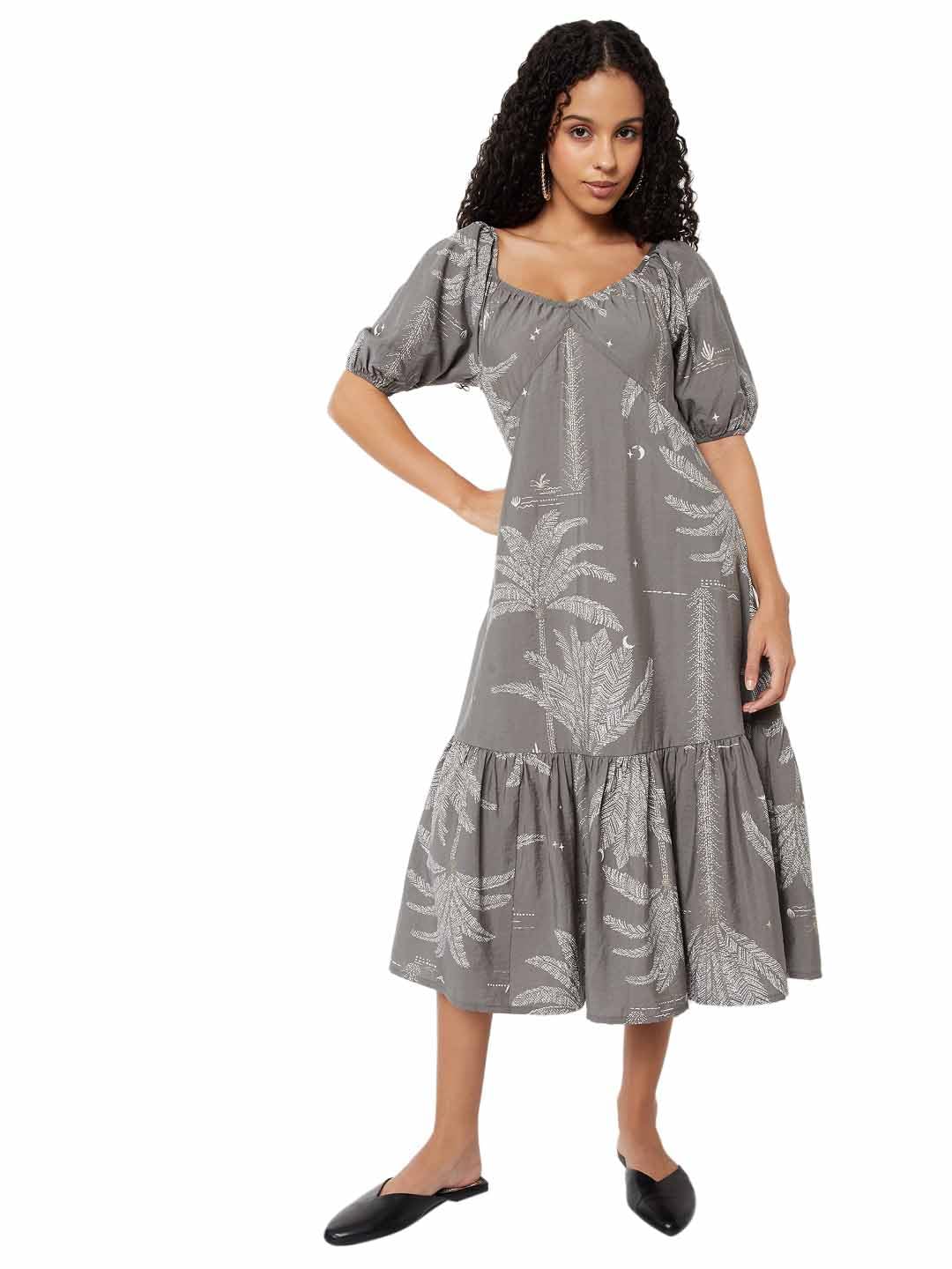 Max Women's Polyester A-Line Below The Knee Dress