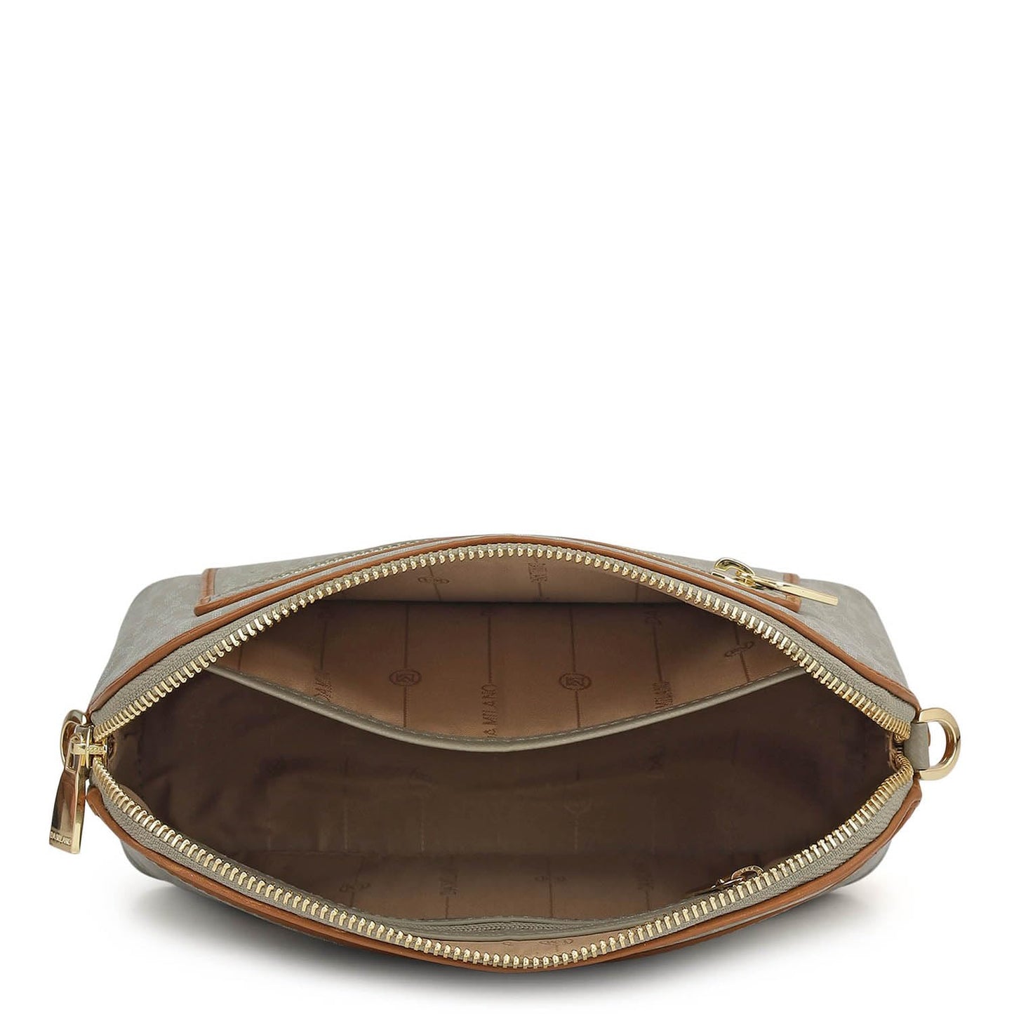 Da Milano Leather Sling Bag for Women - Grey (01945)