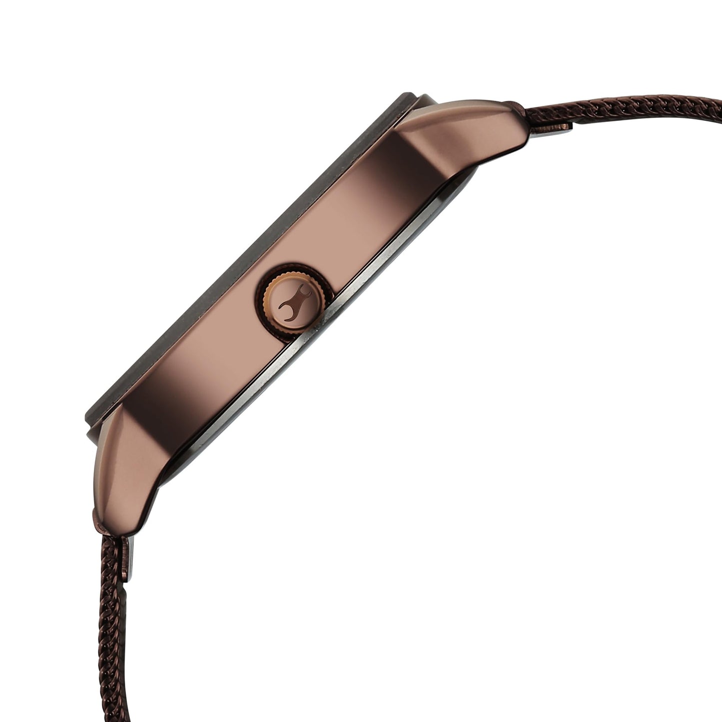 Fastrack Style up 5 Quartz Brown Round Dial Girl's Watch | Stainless Steel Strap Material | Watches for Girls Analog - 6206QM01
