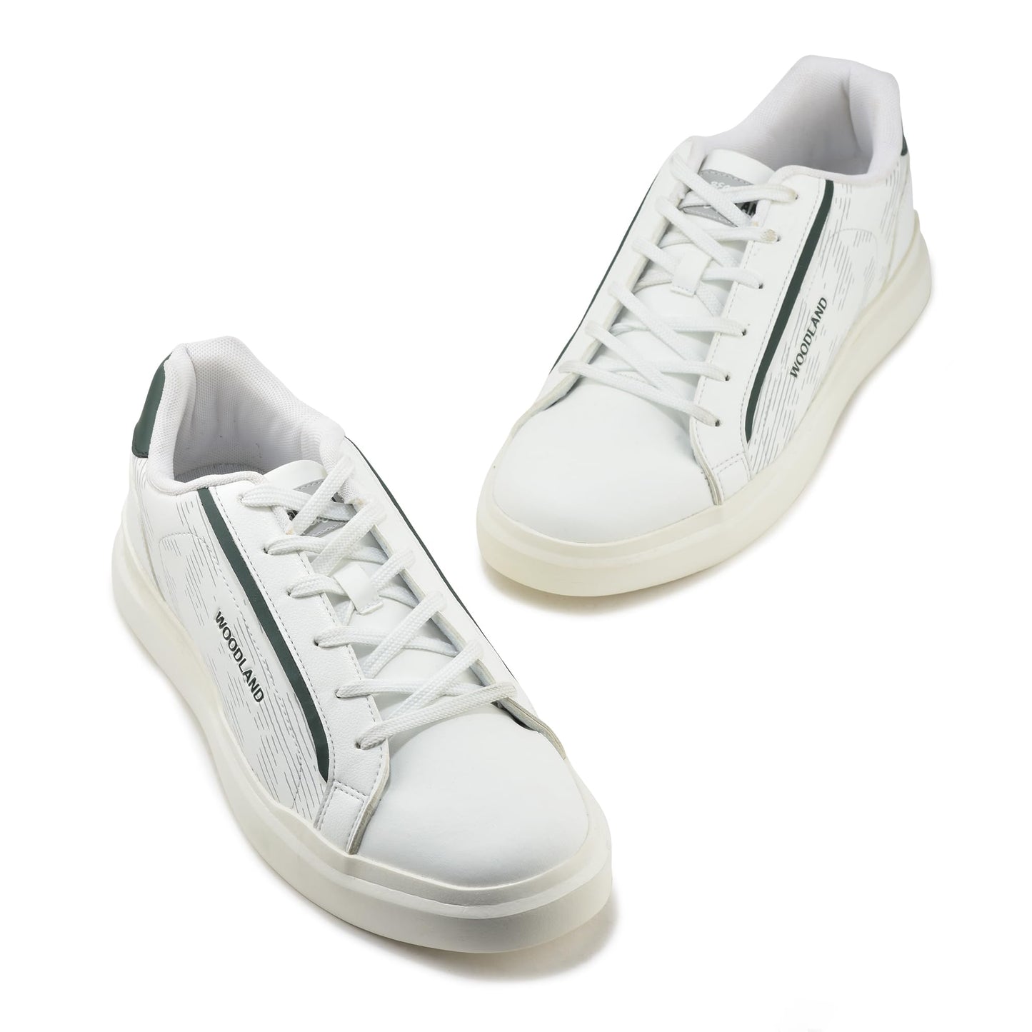 Woodland Men's White PU Sneakers-7 UK (41EURO) (OSNK 4990023)