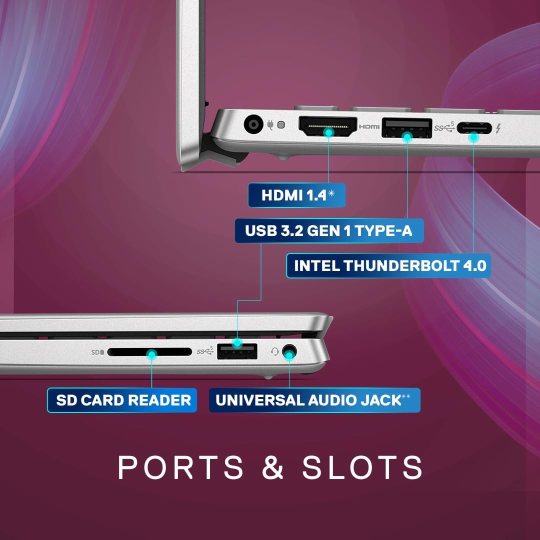 Dell Inspiron 5430 Laptop, Intel Core i5-1335U Processor/ 8GB/ 512GB SSD/ 14.0" (35.56cm) FHD+ Comfort View/Backlit KB/Windows 11+MSO'21/15 Month McAfee/Platinum Silver, Thunderbolt 4.0 Port,1.59kg